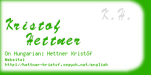 kristof hettner business card